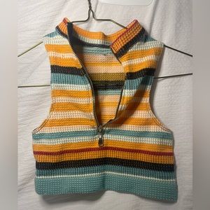 Urban Cropped Knit Zip-Up